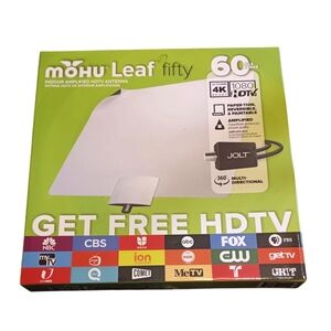 Mohu - Leaf Fifty Amplified Indoor HDTV Antenna 60 Mile Range MH-110584